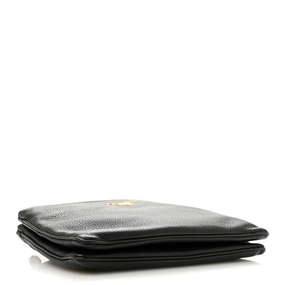Prada Vitello Daino Double Zip Crossbody Bag Black 4 of 14