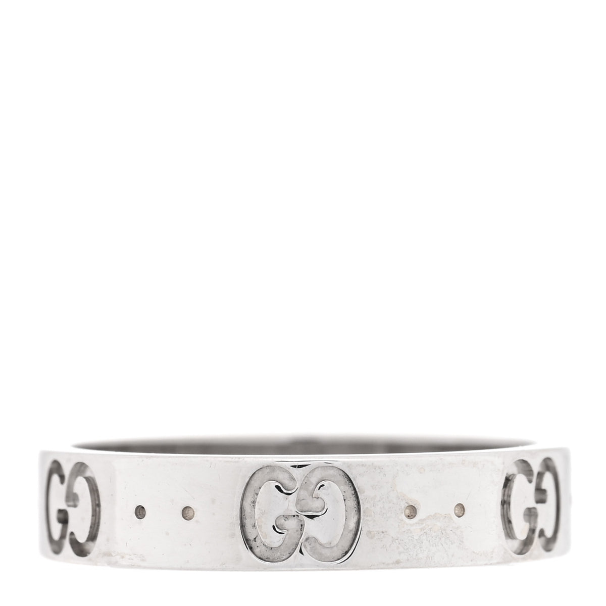 18K White Gold 4mm Icon Thin Band Ring 52 6