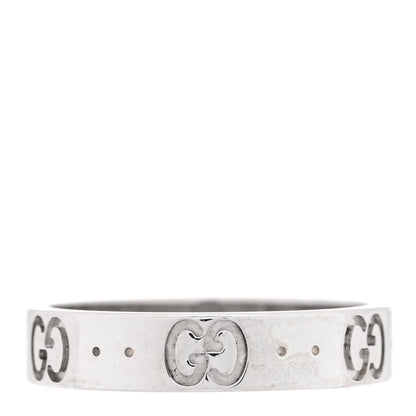 Gucci 18K White Gold 4mm Icon Thin Band Ring 52 6 3 of 4
