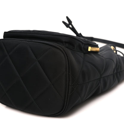 Prada Re-Nylon Saffiano Stitched Duet Bucket Bag Black 9 of 10