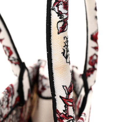 Christian Dior Canvas Embroidered Medium Le Coeur Des Papillons Book Tote White Multicolor 12 of 12