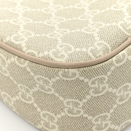 Gucci GG Supreme Monogram Textured Dollar Calfskin Small Ophidia Hobo Beige Mystic White Oatmeal 10 of 12
