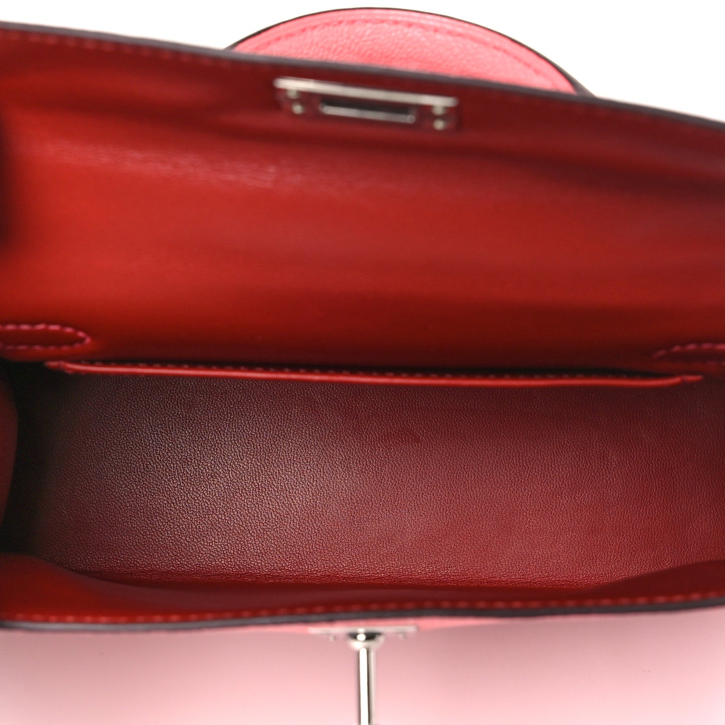 Chevre Mysore Verso Mini Kelly Sellier 20 Rose D'Ete Rouge H