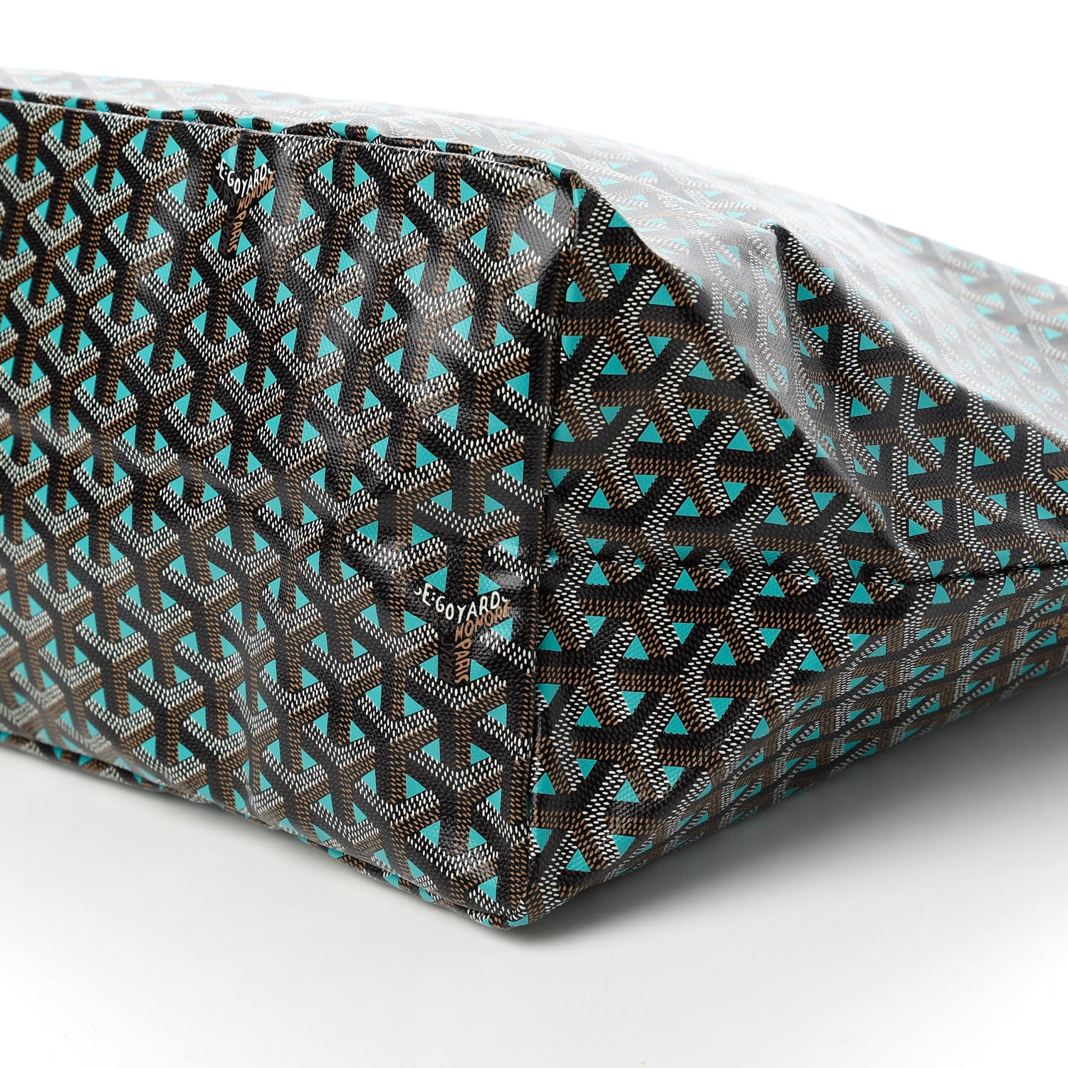 Goyard Goyardine Saint Louis Claire Voie GM Black Blue 7 of 8