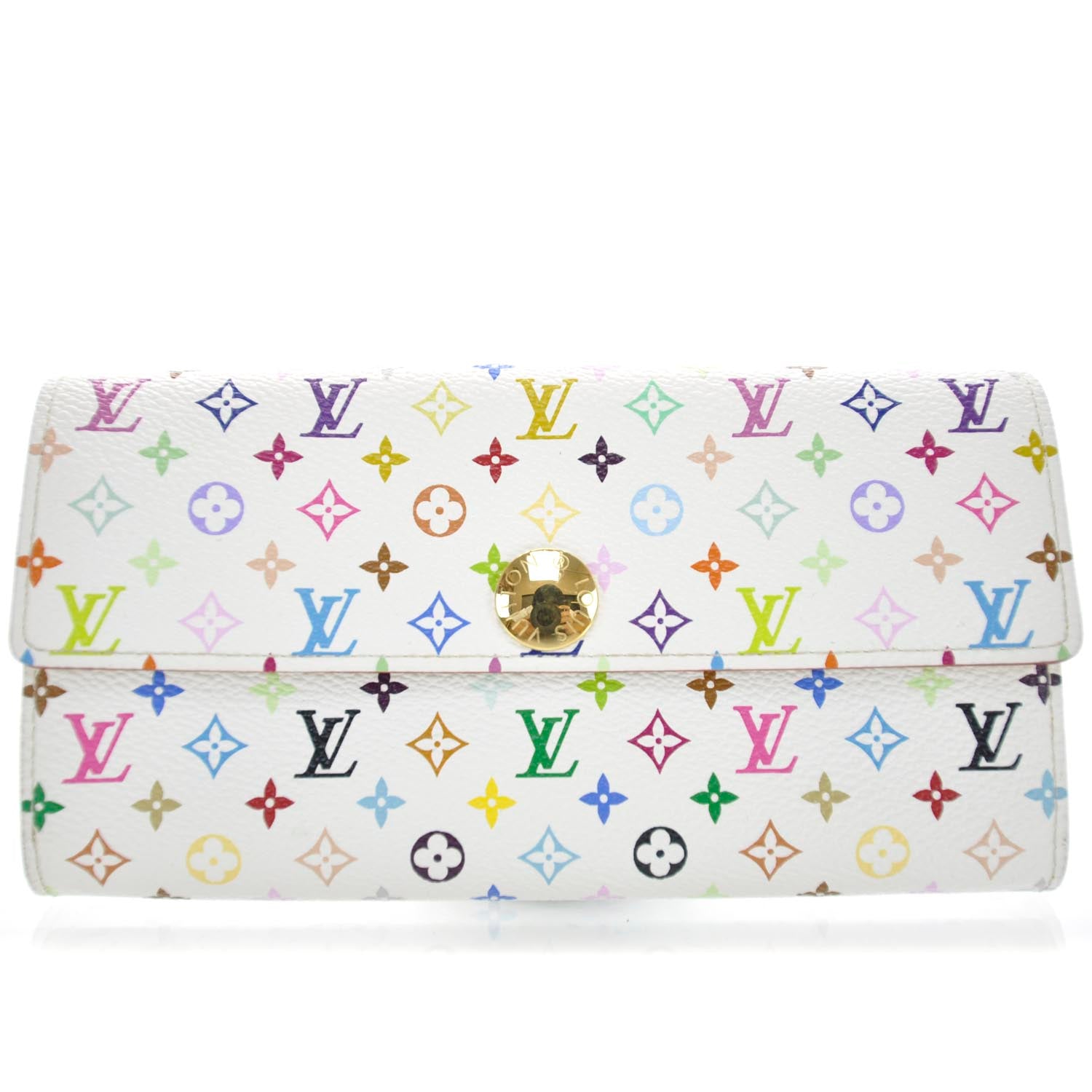 Louis Vuitton Monogram Multicolor Sarah Wallet White 1 of 6