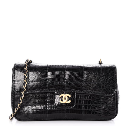 Chanel Lizard Square Quilted Extra Mini Flap Black 1 of 8