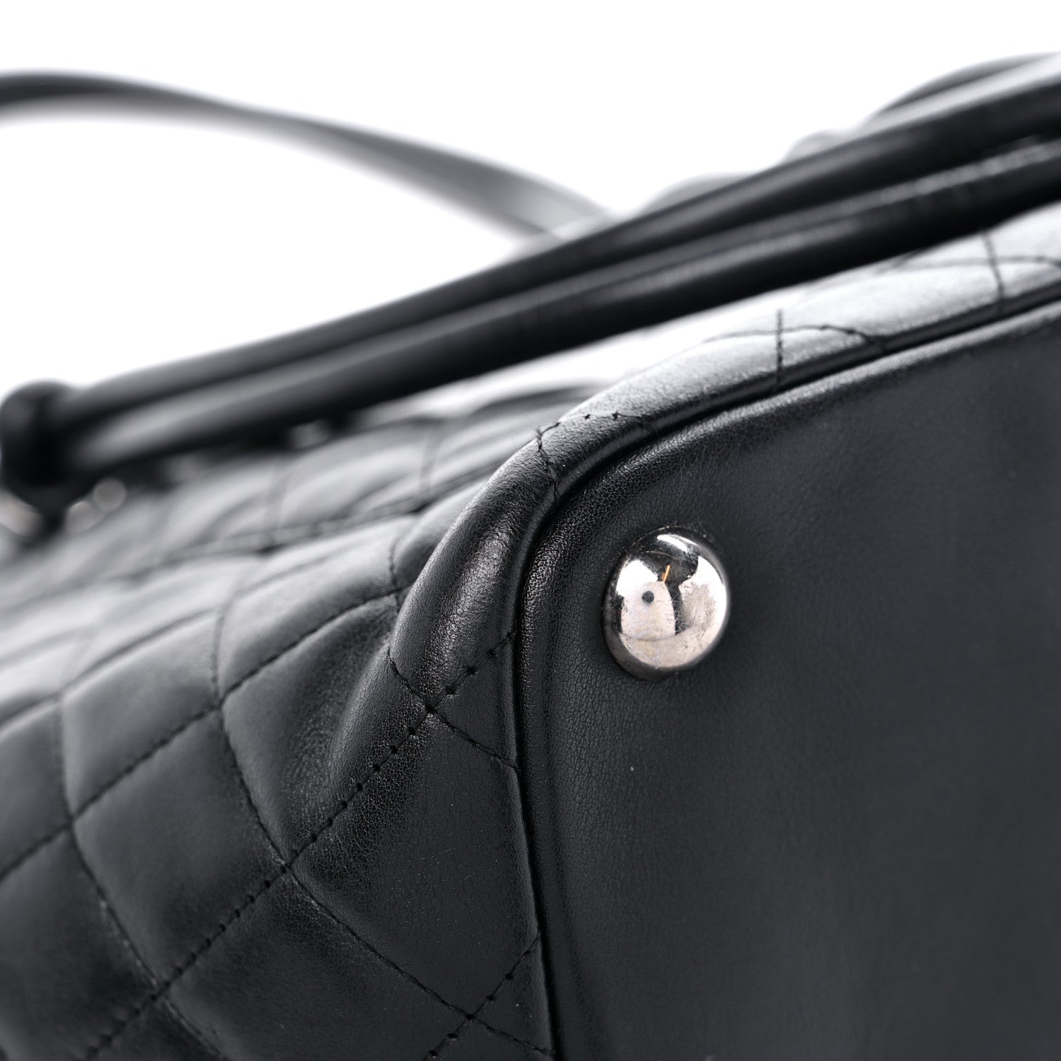 Chanel Calfskin Quilted Large Cambon Tote Black White 11 of 19