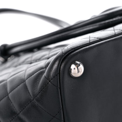 Chanel Calfskin Quilted Large Cambon Tote Black White 11 of 19