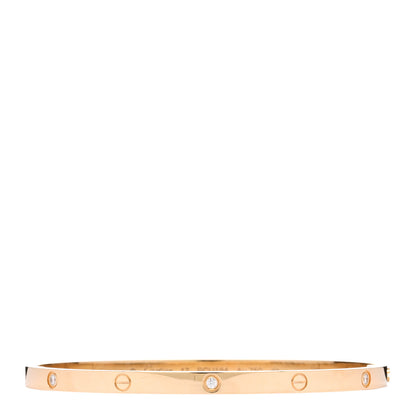 Cartier 18K Yellow Gold 6 Diamond Small LOVE Bracelet 17 2 of 5