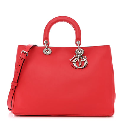 Christian Dior Smooth Calfskin Large Diorissimo Tote Red 3 of 23