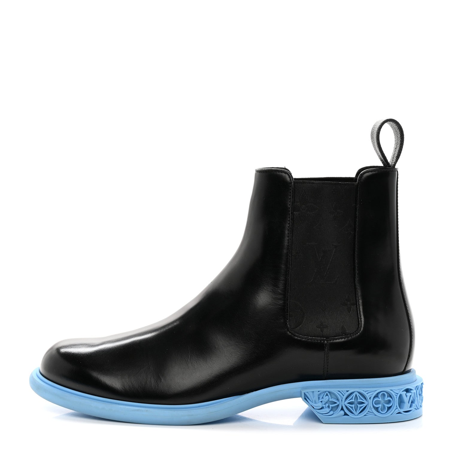 Louis Vuitton Calfskin Mens Formal Dimension Chelsea Boots 8 Black 1 of 8