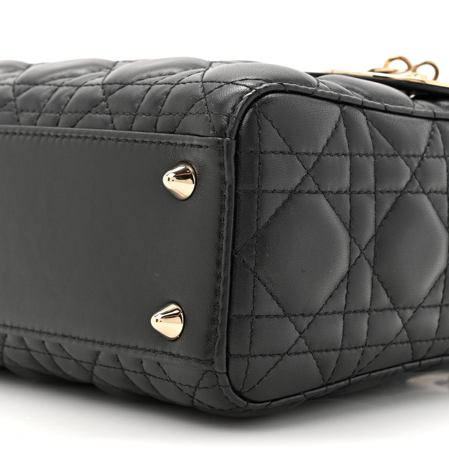 Christian Dior Lambskin Cannage Small Lucky Badges My Lady Dior Black 9 of 11