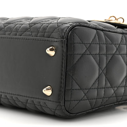 Christian Dior Lambskin Cannage Small Lucky Badges My Lady Dior Black 9 of 11