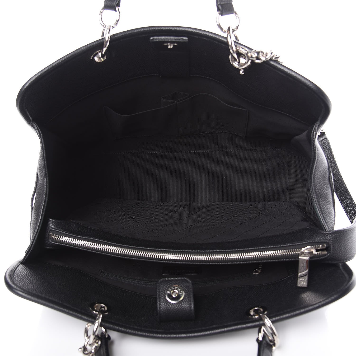 Chanel Caviar Stitched Shopping Tote Black 6 of 11