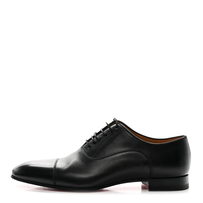 Christian Louboutin Calfskin Mens Surcity Flat Derby Oxford 42.5 Black 1 of 14