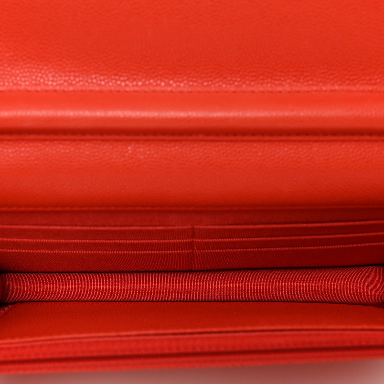 Chanel Caviar Quilted Wallet on Chain WOC Orange 5 of 12