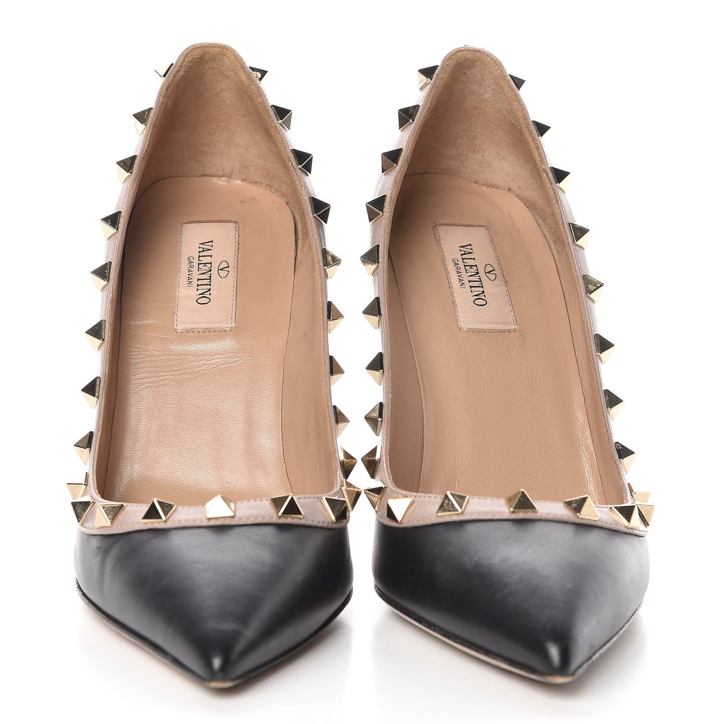 Nappa Rockstud 100mm Pumps 38 Black Poudre
