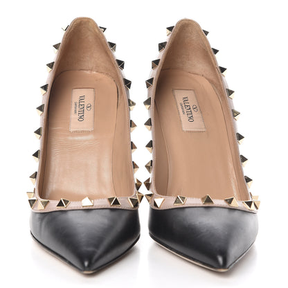 Valentino Garavani Nappa Rockstud 100mm Pumps 38 Black Poudre 2 of 14