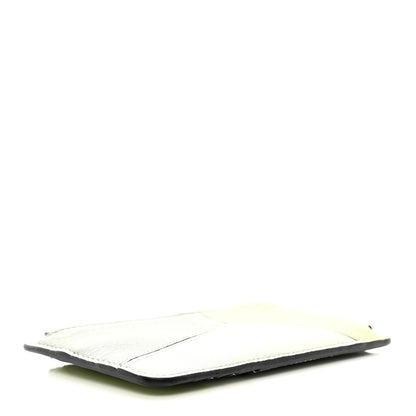Loewe Calfskin Puzzle Colorblock Coin Card Holder Ash Grey Light Celadon 4 of 9