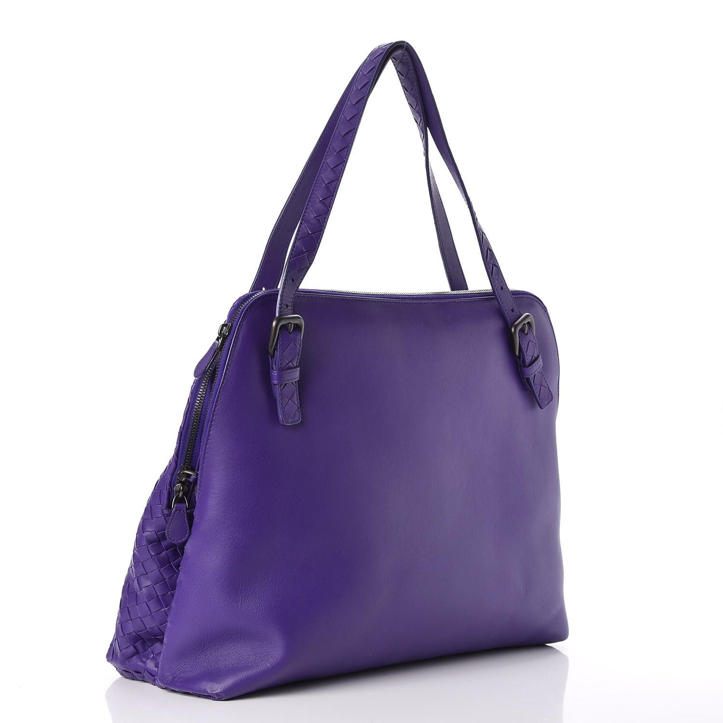 Nappa Intrecciato Double Compartment Tote Anemone