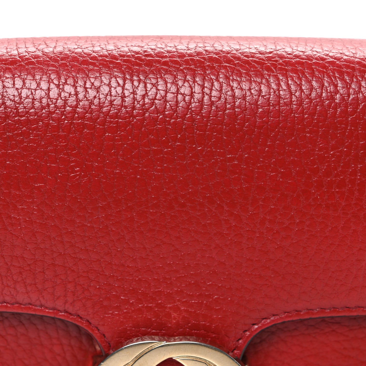 Gucci Dollar Calfskin Small Interlocking G Shoulder Bag Red 8 of 10