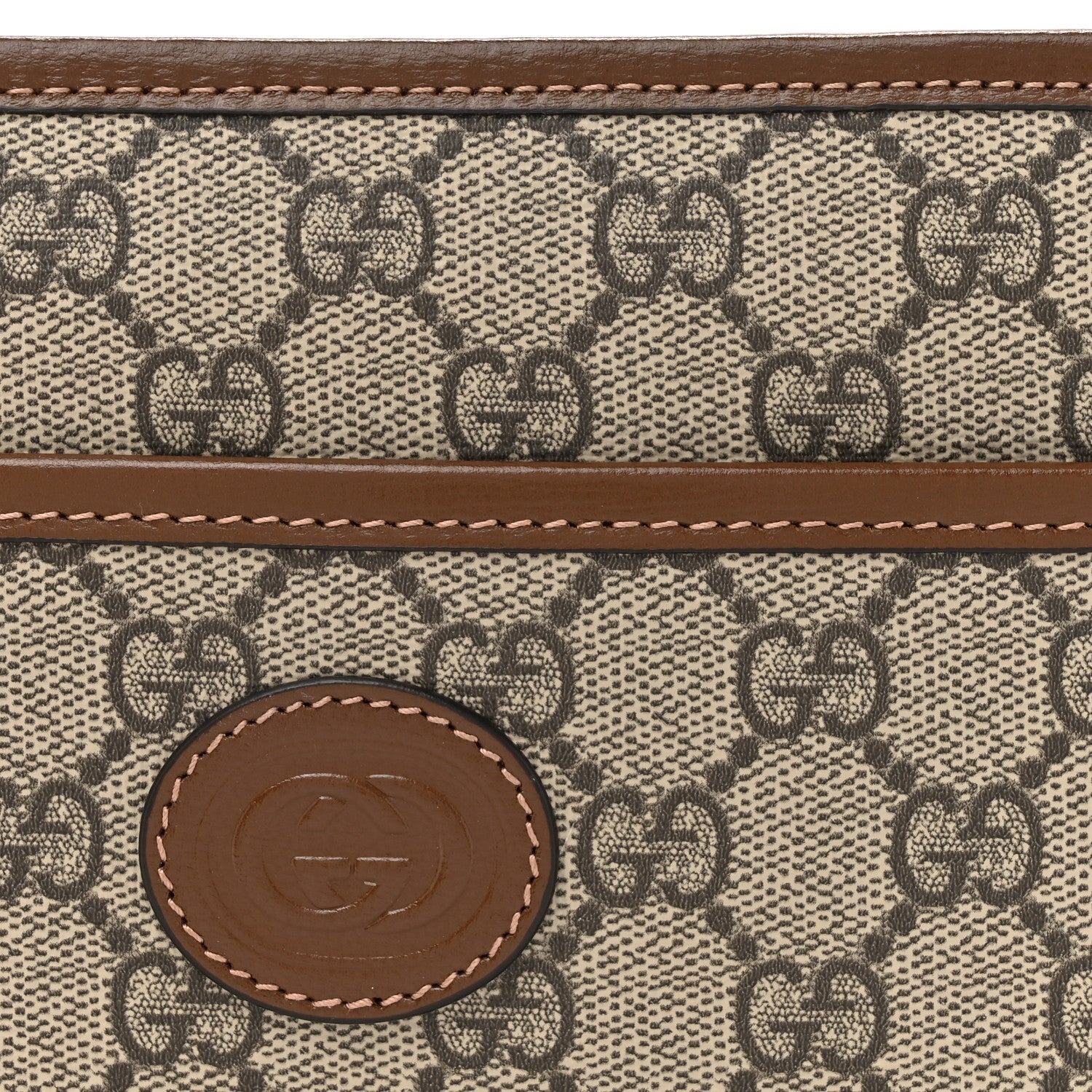 Gucci GG Supreme Monogram Azalea Calfskin Mini Retro Interlocking G Shoulder Bag Beige Ebony Brown Sugar 8 of 12