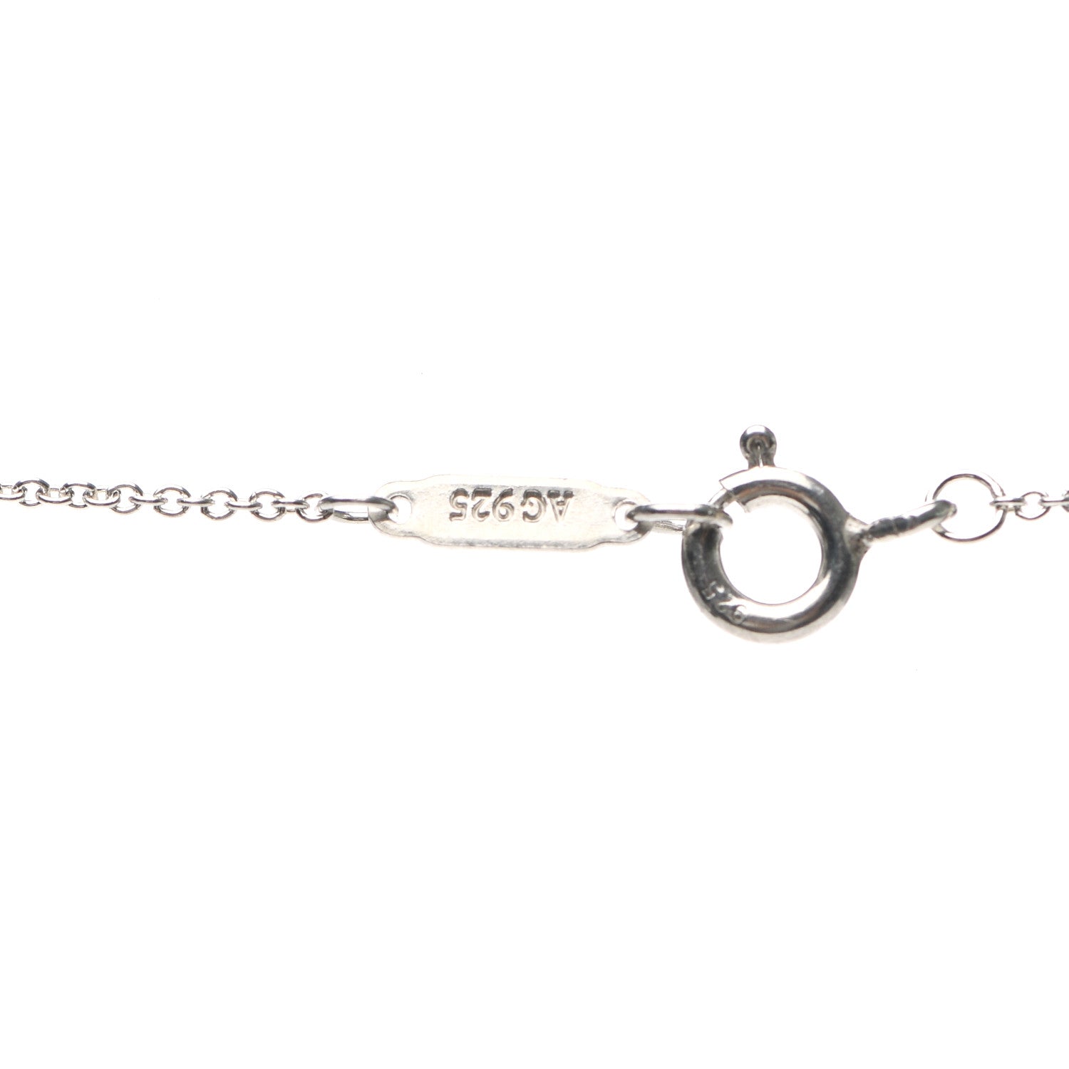 Tiffany Sterling Silver Twist Oval Key Pendant Necklace 4 of 6