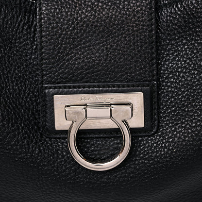 Salvatore Ferragamo Calfskin Fanisa Gancini Hobo Black 18 of 18