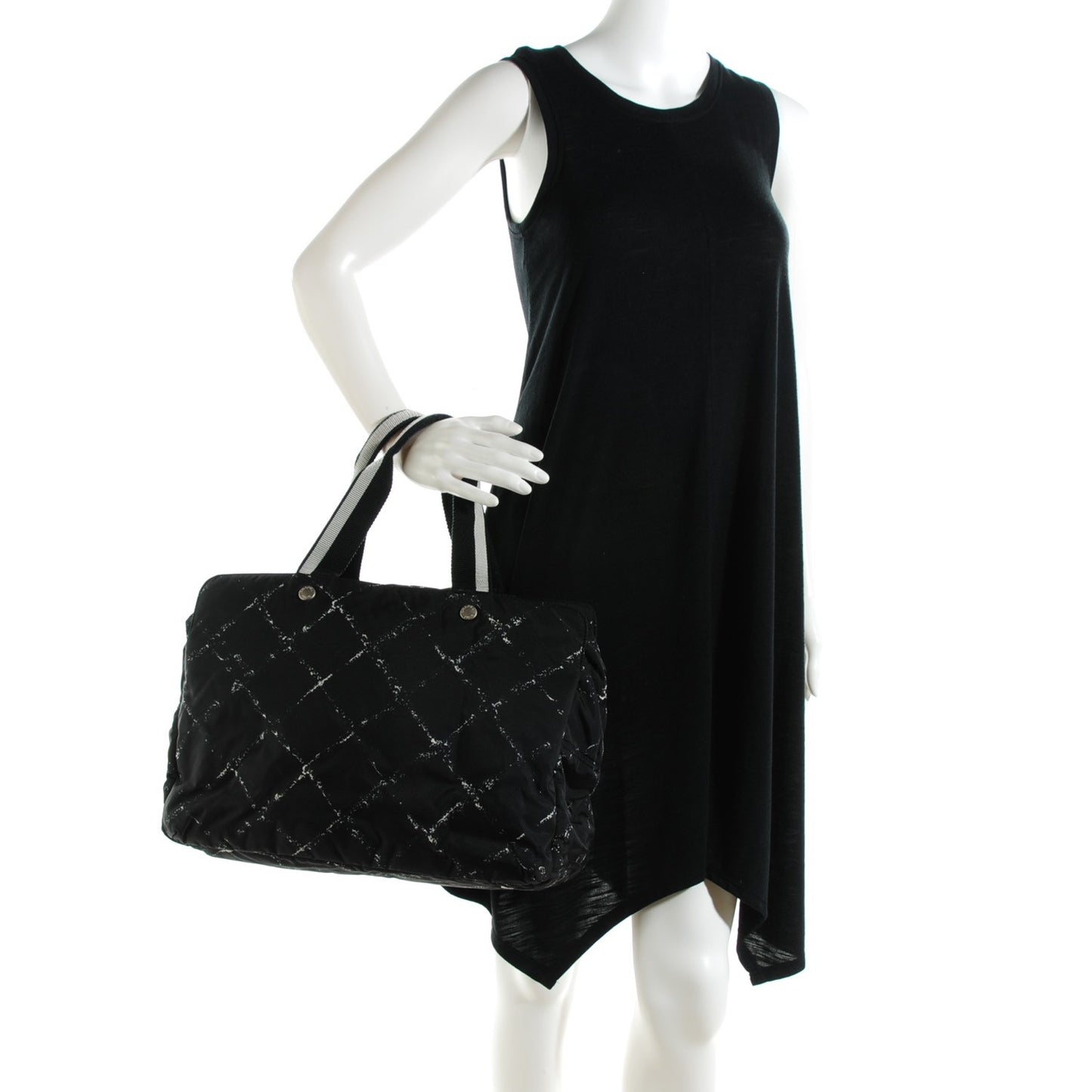 Nylon Travel Duffel Bag Black