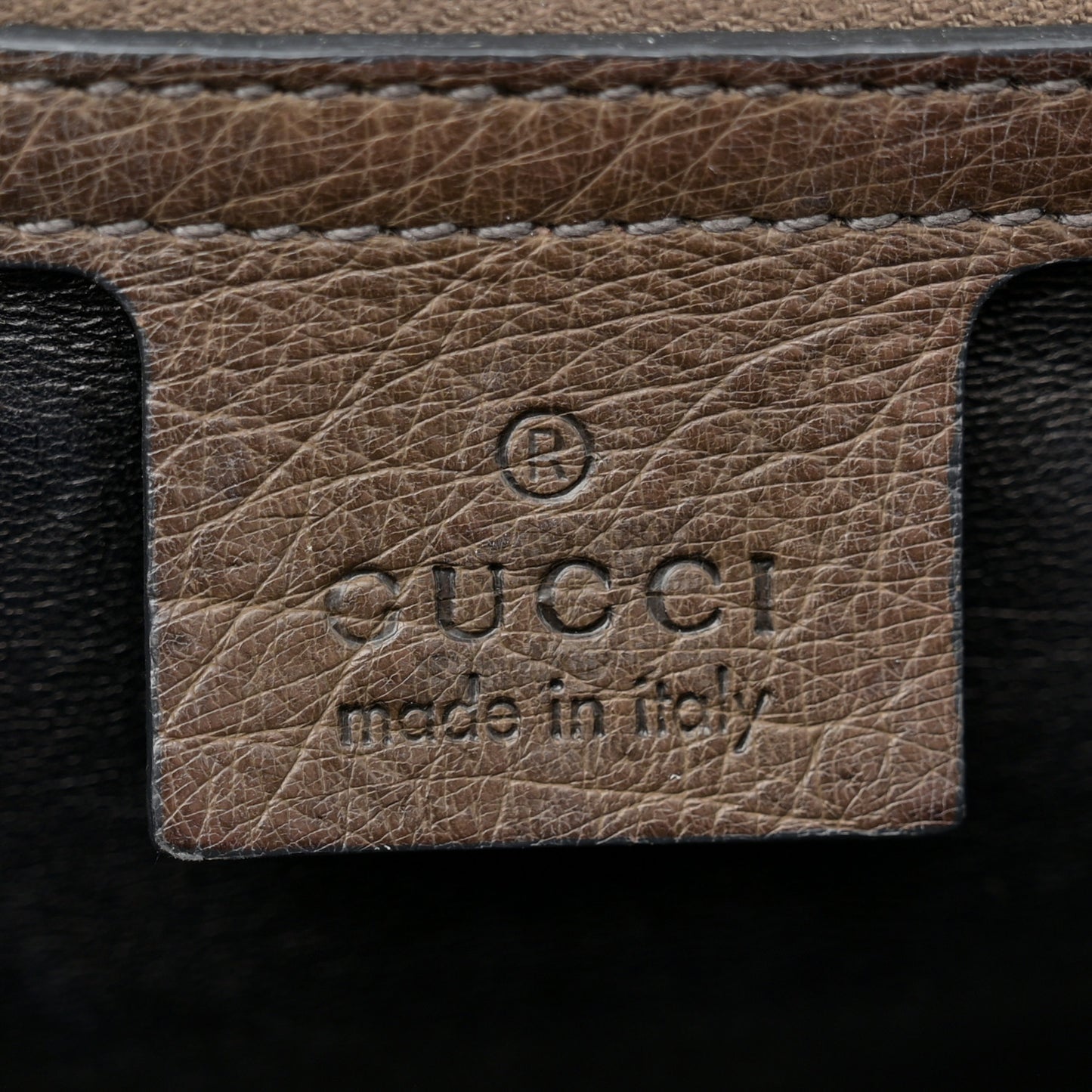 Ostrich Medium New Bamboo Top Handle Bag Dark Brown