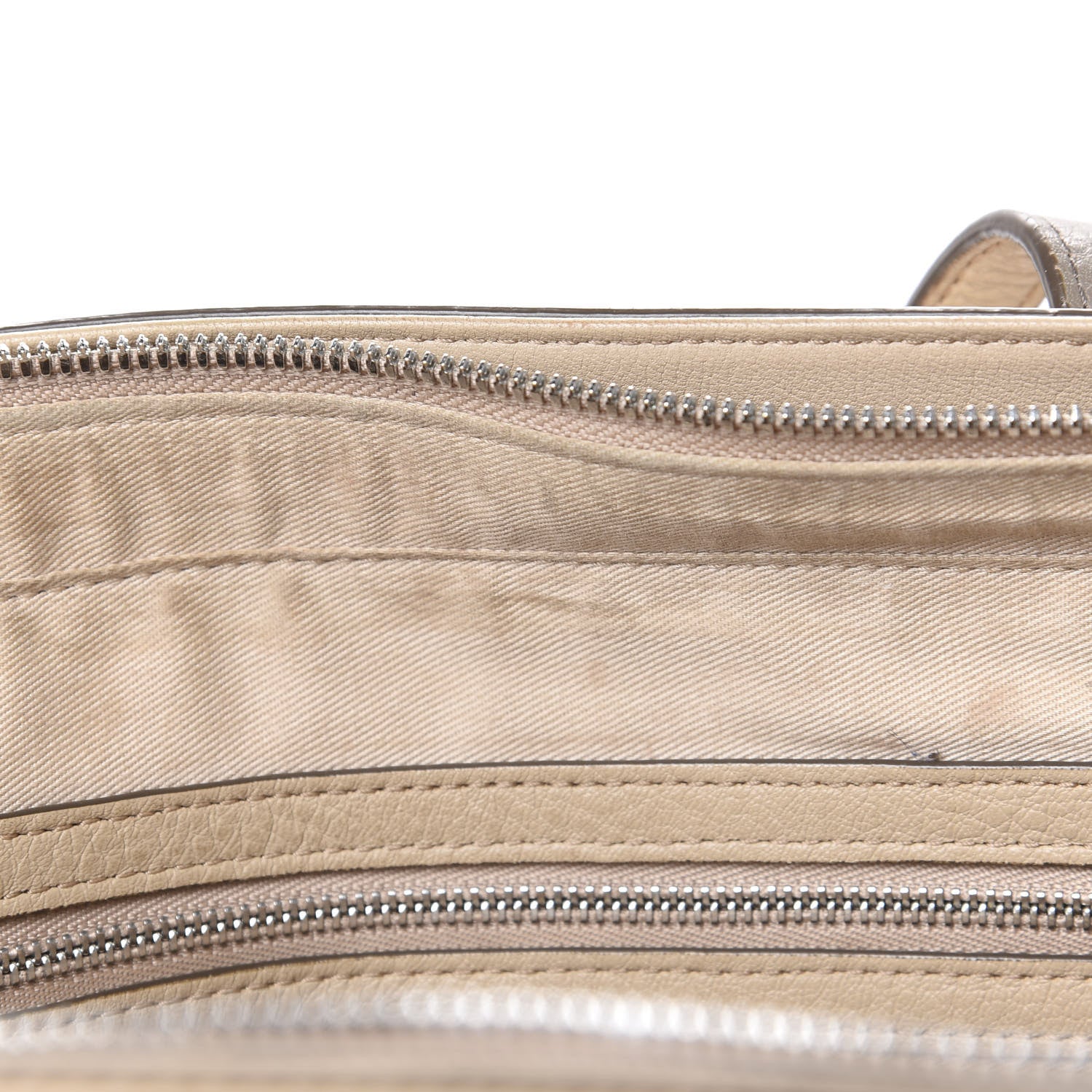 MCM Calfskin Ottomar Monogram Medium Klara Top Zip Tote New Beige 9 of 17