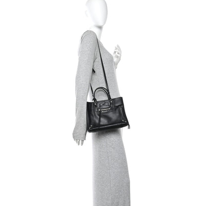 Balenciaga Grained Calfskin Papier Mini A4 Zip Around Tote Black 2 of 11