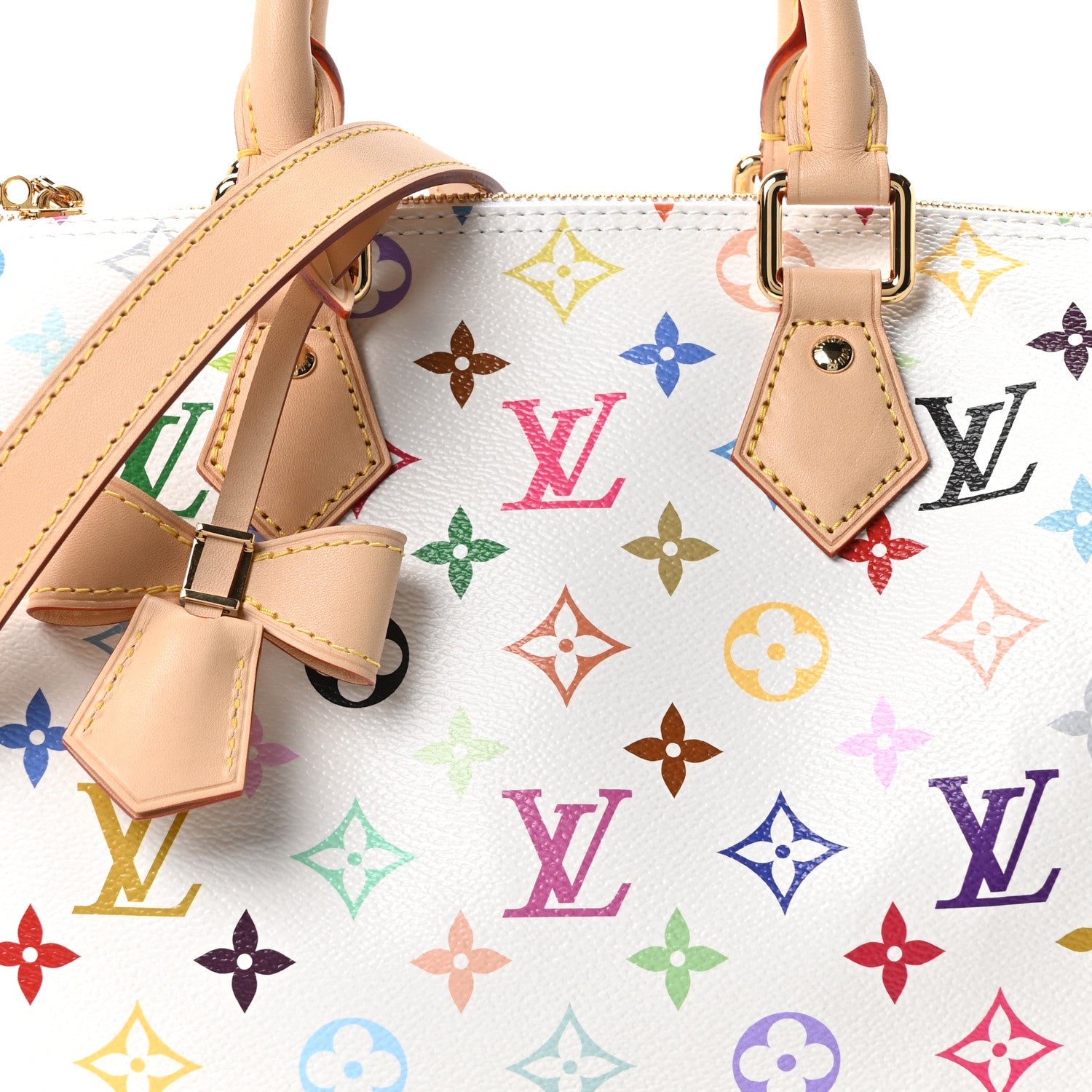 Louis Vuitton LV X TM Monogram Multicolor Speedy Bandouliere 25 White 7 of 10