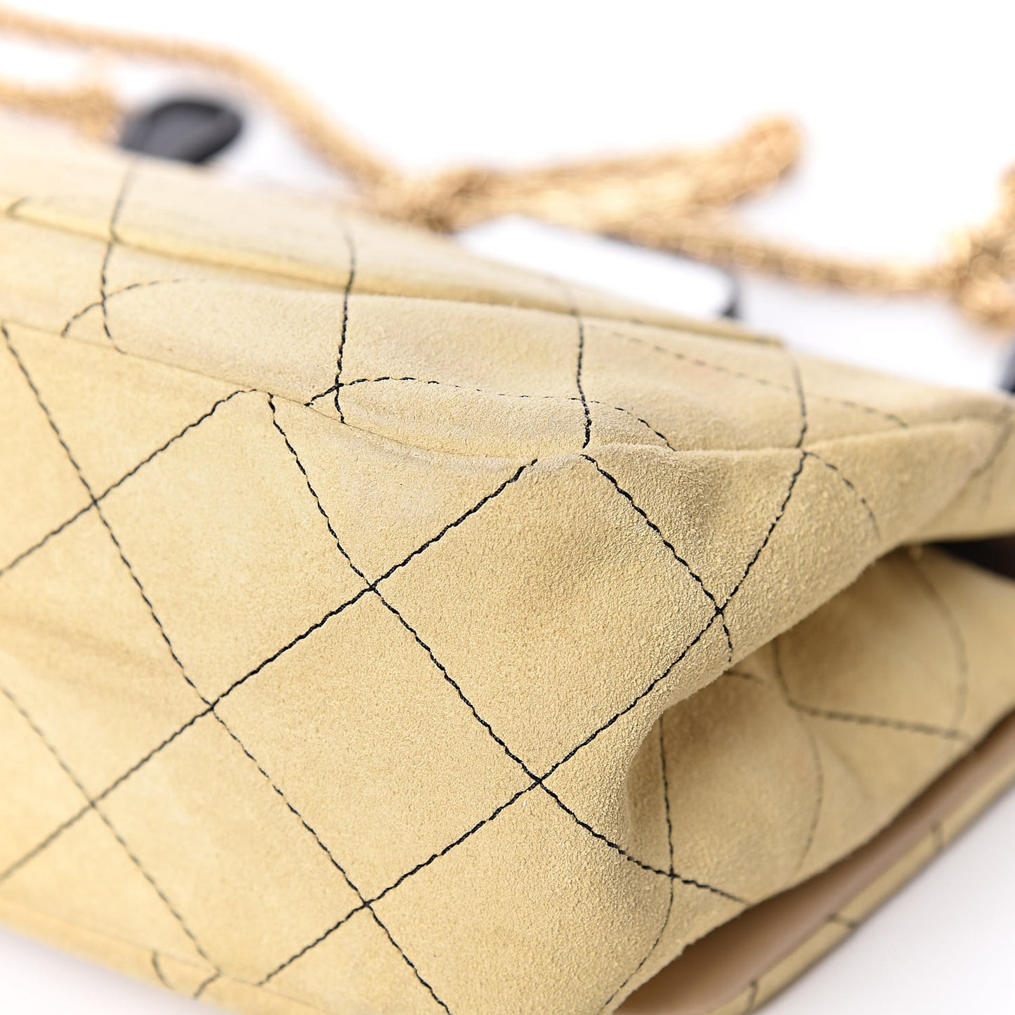 Suede Quilted 2.55 Reissue Hanger Flap 225 Beige