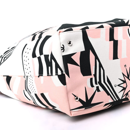 Chanel Canvas Cruise Print Tote Pink White Black 8 of 9