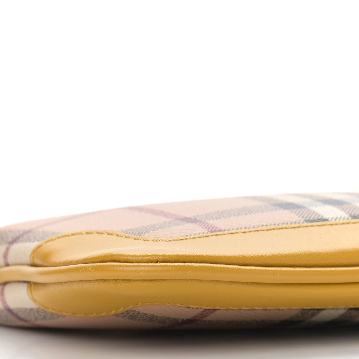 Burberry Haymarket Check Small Peyton Crossbody Clutch Bag Yellow 9 of 12