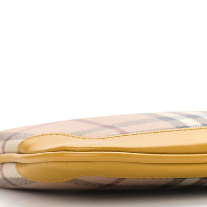 Burberry Haymarket Check Small Peyton Crossbody Clutch Bag Yellow 9 of 12