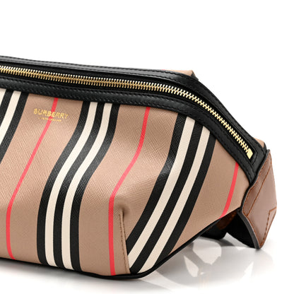 Burberry E-Canvas Icon Stripe Sonny Bum Bag Archive Beige 8 of 9