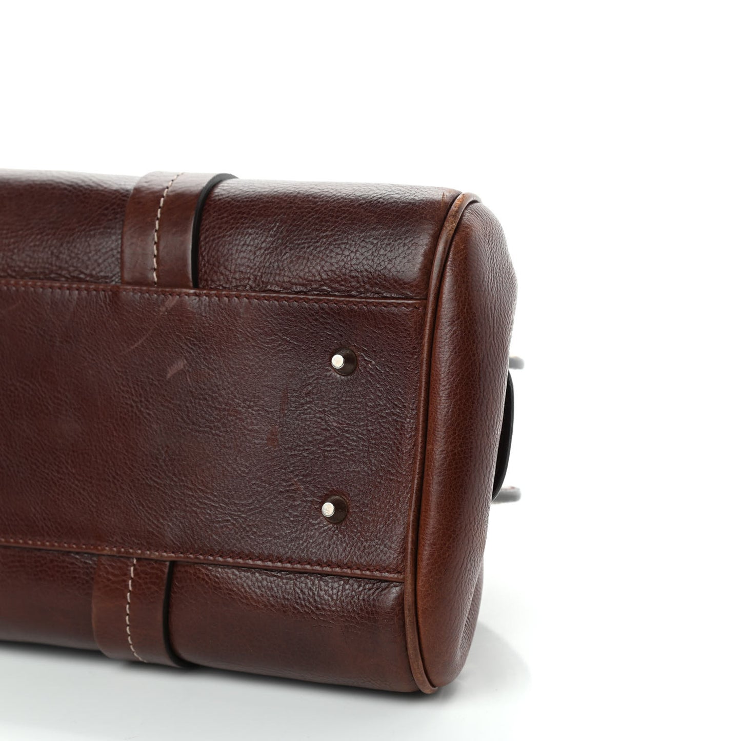 Grained Calfskin Romantic Flowers Frame Satchel Brown