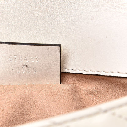 Gucci Calfskin Matelasse Super Mini GG Marmont Shoulder Bag White 7 of 14