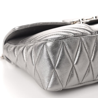 Miu Miu Nappa Matelasse Biker Shoulder Bag Cromo 6 of 10