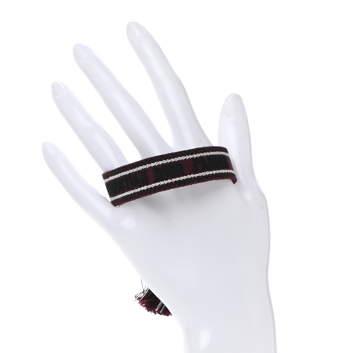 Woven Cotton J'Adior Friendship Bracelet Burgundy