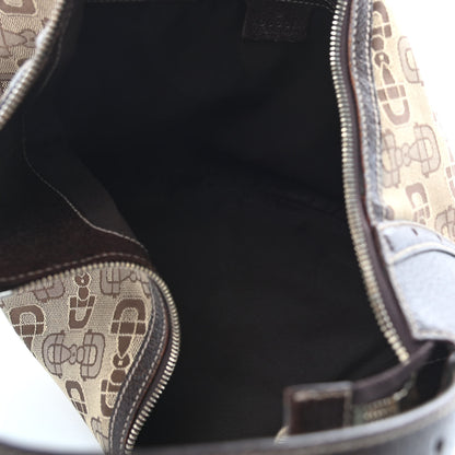 Gucci Canvas Horsebit Glam Hobo Dark Brown 5 of 10