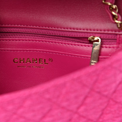 Chanel Cashmere Tweed Quilted Mini Rectangular Flap Fuchsia 5 of 10