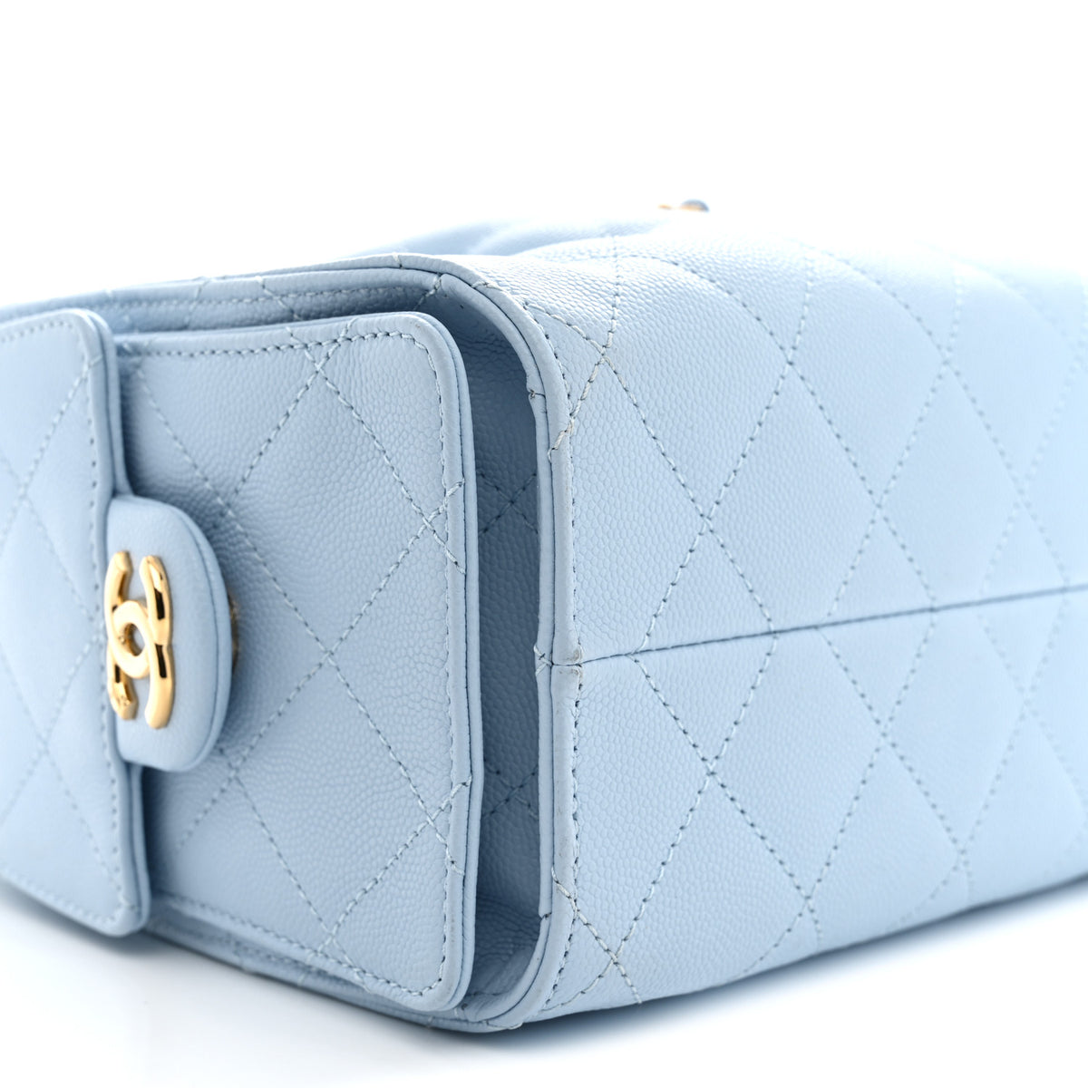 Chanel Caviar Quilted Mini Chanel 25 Handbag Light Blue 9 of 11