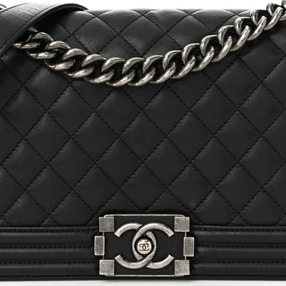 Chanel Calfskin Quilted Medium Boy Flap Black 8 of 10