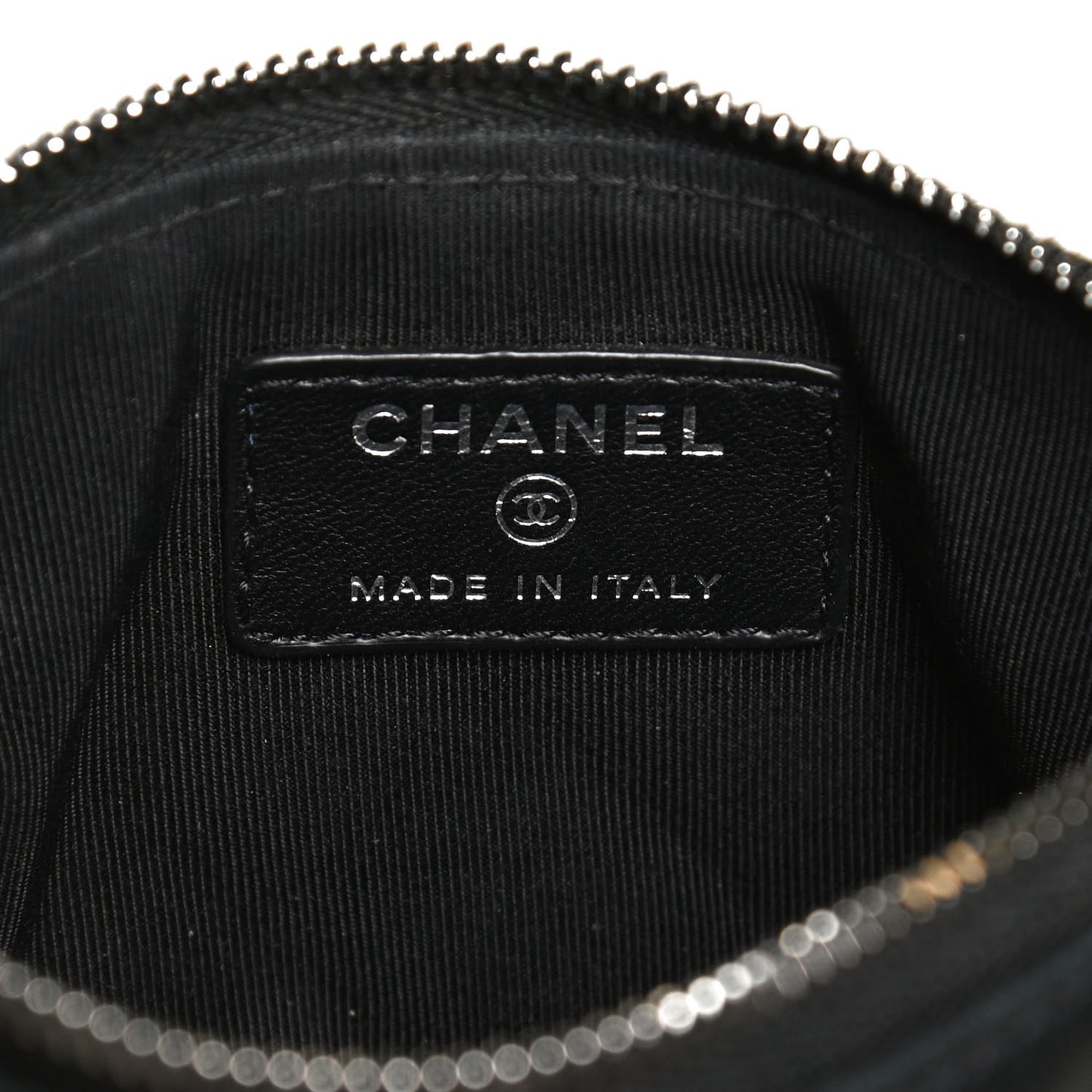 Lambskin Quilted Small Cosmo Cosmetic Case Black