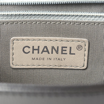 Chanel Caviar Chevron New Medium Boy Flap Silver 6 of 9