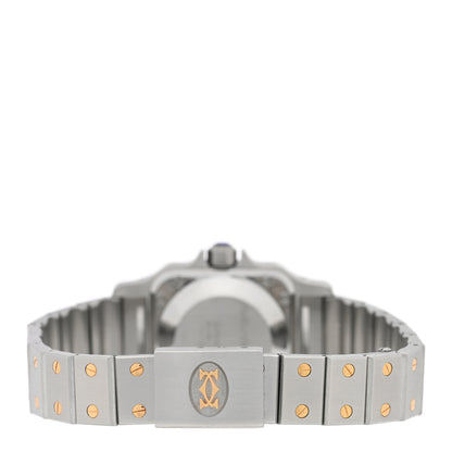 Cartier Stainless Steel 18K Yellow Gold 24mm Santos De Cartier Galbee Automatic Watch 3 of 5