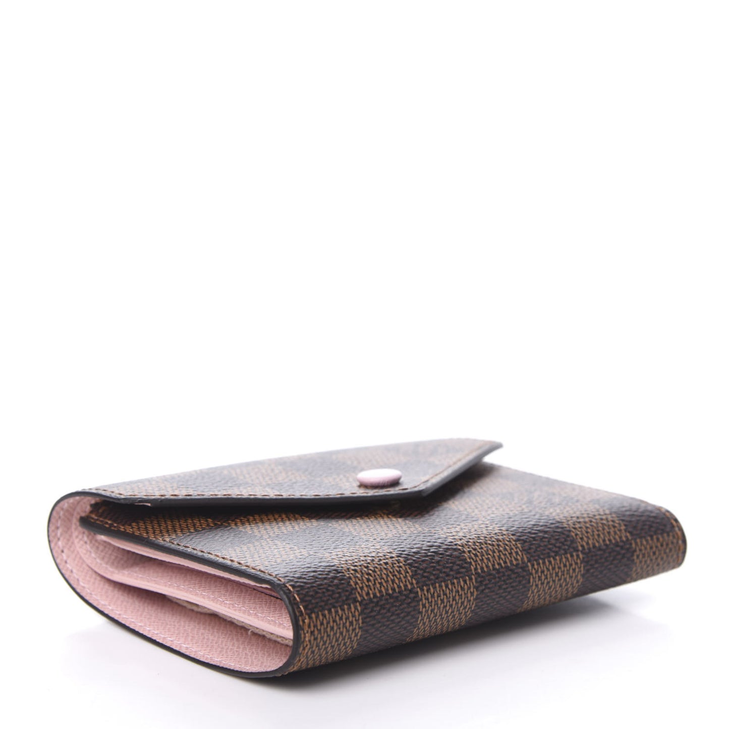 Damier Ebene Victorine Wallet Rose Ballerine